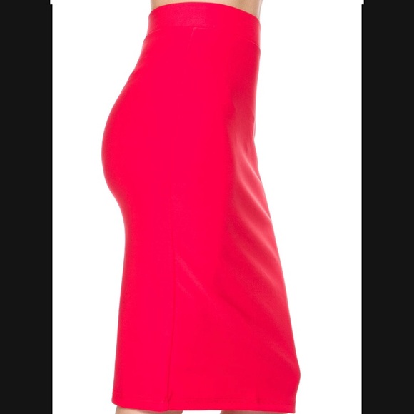 Coral Pencil Skirt - Picture 1 of 3